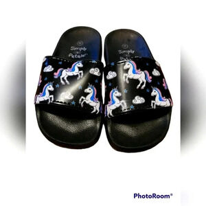 GIRLS slip on unicorn shoes